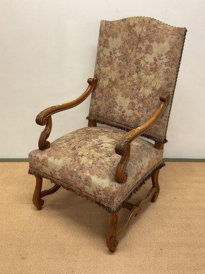 Lot 634 - A 19th Century walnut Flemish armchair