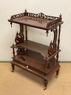 Lot 635 - A reproduction three tier whatnot. 88cm high,...