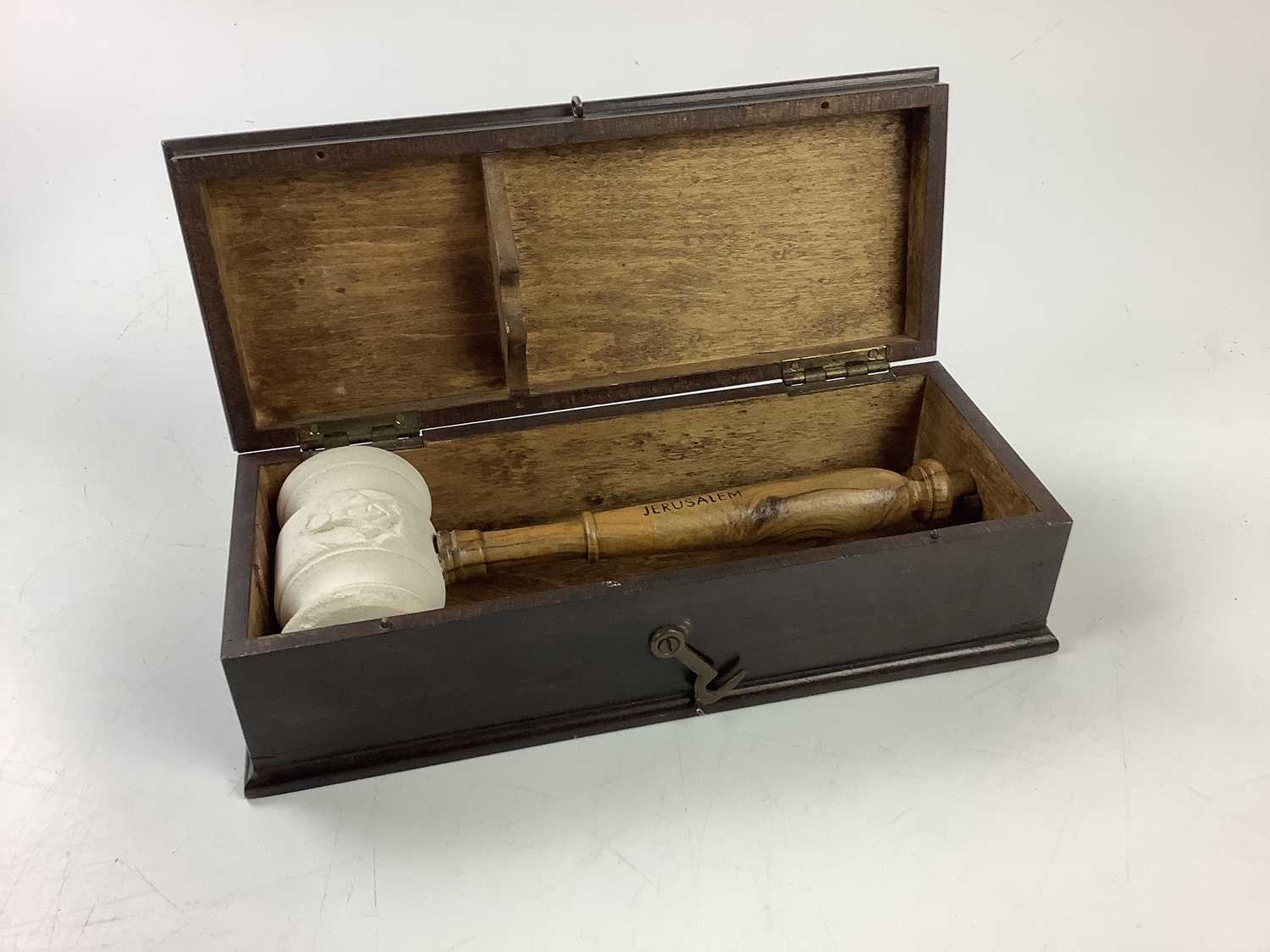 Lot 5046 - MASONIC INTEREST; an unusual Masonic gavel...