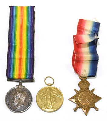 Lot 383 - A WWI medal trio, all inscribed 22175 Cpl W.P....