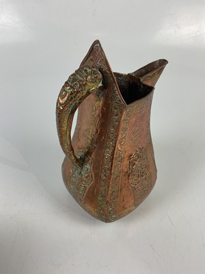 Lot 5331 - An unusual Chinese copper jug of square form,...