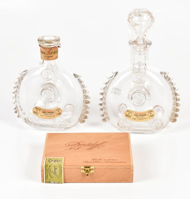Lot 4033 - BACCARAT; two empty Remy Martin glass cognac...