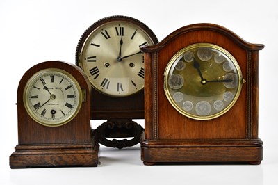 Lot 6410 - A group of three mantel clocks, all examples...