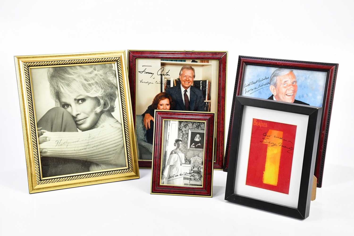 Lot 432 - AUTOGRAPHS; four framed autographed...