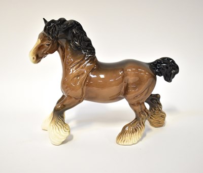 Lot 546 - BESWICK; a prancing shire horse, height 21cm.