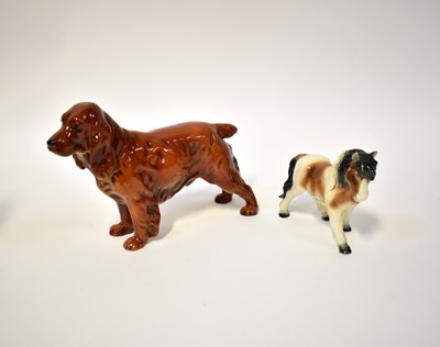 Lot 579 - GOEBEL; a figure of a spaniel and a figure of...