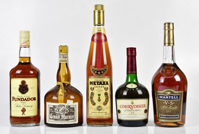 Lot 4087 - MIXED SPIRITS; five bottles, including single...