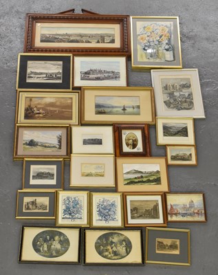 Lot 261 - A quantity of assorted watercolours, prints,...