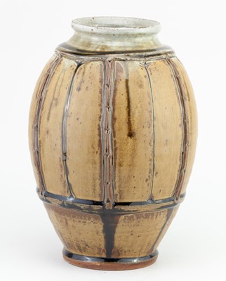 Lot 288 - MIKE DODD (born 1943); a large stoneware vase...