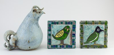 Lot 261 - MARTIN CHEEK; a stoneware 'cheeky bird',...