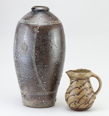 Lot 257 - MARK GRIFFITHS (born 1956); a tall salt glazed...