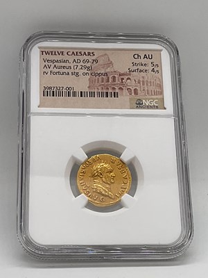 Lot 490 - An exceptionally rare gold Roman coin, Twelve...