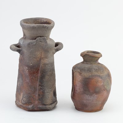 Lot 345 - RIZU TAKAHASHI (born 1941); a Bizen style wood...