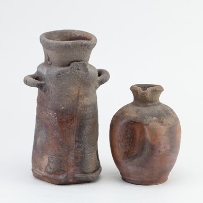 Lot 345 - RIZU TAKAHASHI (born 1941); a Bizen style wood...