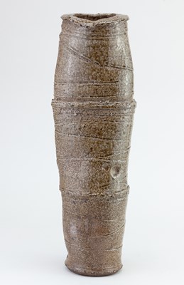 Lot 412 - WAYNE CLARK; a tall squeezed cylindrical salt...