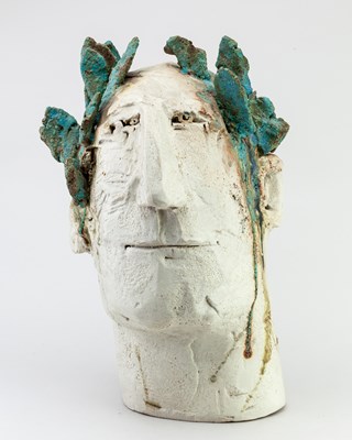 Lot 193 - JANE MUIR (born 1966); a large stoneware bust...