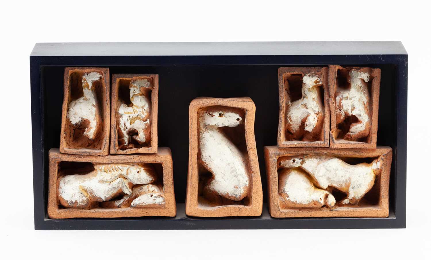 Lot 309 - PATRICK CROUCH; 'The Horsebox', an earthenware...