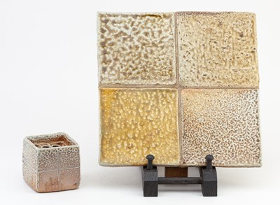 Lot 369 - SARAH WALTON (born 1945); a small salt glazed...