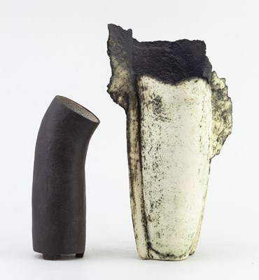 Lot 70 - CAROL S FARROW; a paper clay crucible form,...