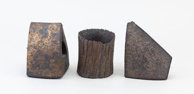 Lot 267 - MARTIN PEARCE; two abstract stoneware...