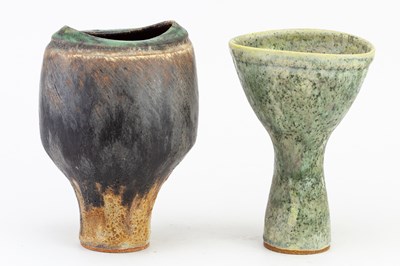 Lot 99 - CHRIS CARTER (born 1945); a stoneware footed...