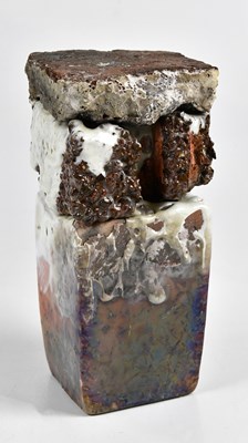 Lot 68 - CAMILLE VIROT (born 1947); a square raku box...