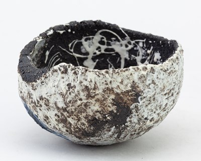 Lot 177 - GLEN WILD; a stoneware bowl with textured...