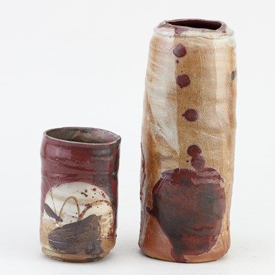 Lot 1 - ADAM FREW (born 1981); a cylindrical stoneware...