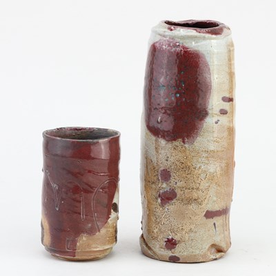 Lot 1 - ADAM FREW (born 1981); a cylindrical stoneware...