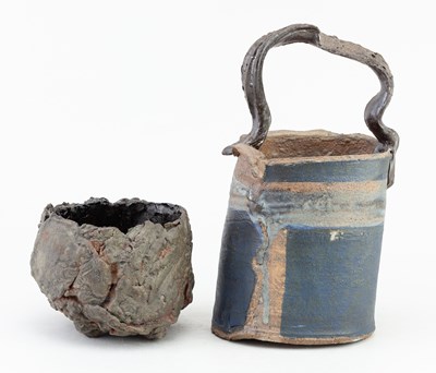 Lot 348 - ROBERT COOPER (born 1949); a stoneware bucket...