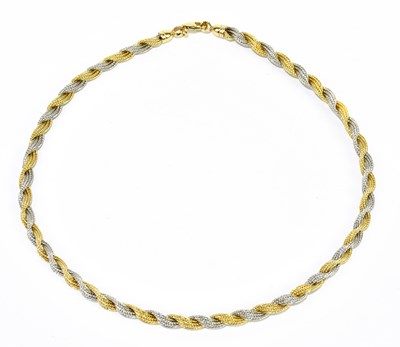 Lot 1311 - A yellow and white metal two tone textured...