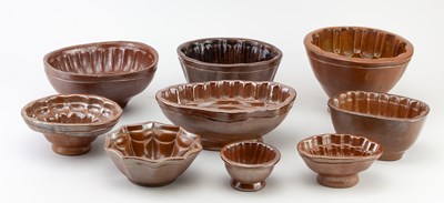 Lot 481 - A collection of nine 19th century salt glazed...