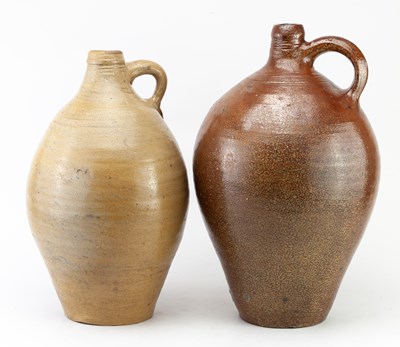 Lot 485 - Two 19th century German salt glazed jugs...