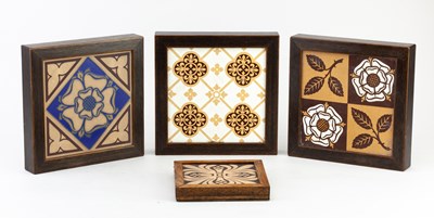 Lot 445 - DOULTON LAMBETH; an art pottery tile decorated...