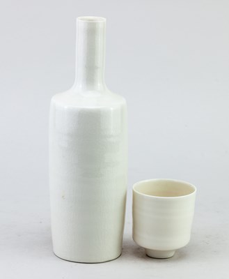 Lot 43 - ANDY SHORE; a tall translucent porcelain sake...