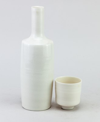 Lot 43 - ANDY SHORE; a tall translucent porcelain sake...