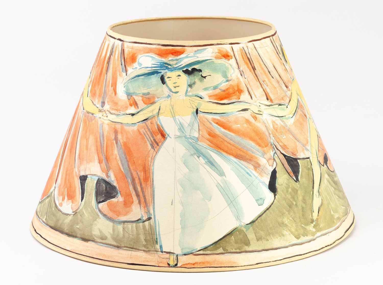 Lot 540 - QUENTIN BELL (1910-1996); a painted lampshade...