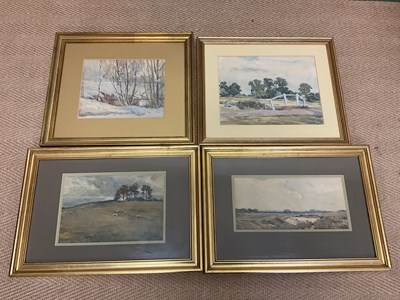 Lot 342 - E S ALLINSON; four watercolours, rural scenes,...