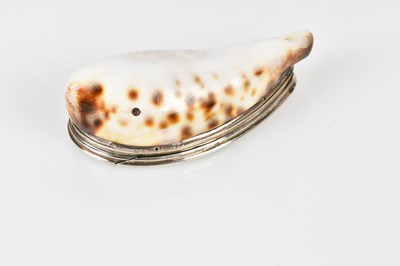 Lot 2073 - An 18th century Scottish cowrie shell snuff...