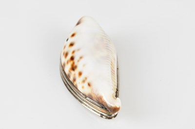 Lot 2073 - An 18th century Scottish cowrie shell snuff...