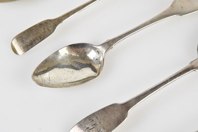 Lot 2488 - Six 19th century Dublin hallmarked silver...