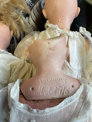Lot 4375 - ARMAND MARSEILLES; two bisque headed dolls...