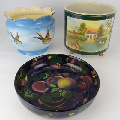 Lot 488 - A 19th century hand painted Windsor Ware...