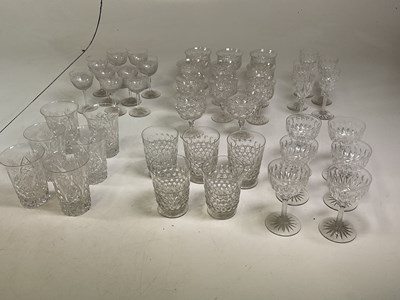 Lot 233 - A quantity of drinking glasses comprising wine,...