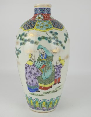 Lot 660 - A modern Chinese porcelain vase of baluster...