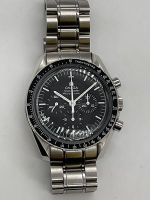 Lot 476 - OMEGA; a gentleman's stainless steel...