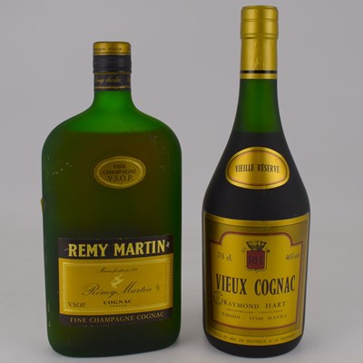 Lot 180 - REMY MARTIN; cognac, 0.7l, and a Vieux cognac...