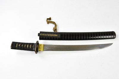 Lot 2555 - A tanto signed Sukeyoshi, Koto with shakudo...