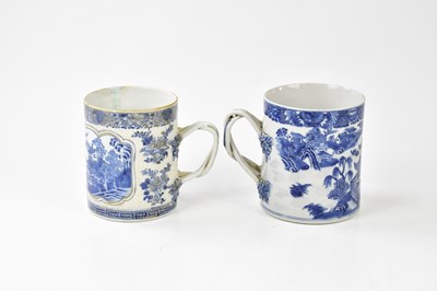 Lot 1163 - Two late 18th century large Chinese blue and...