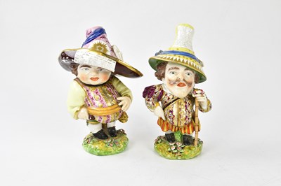 Lot 1420 - A pair of Bloor Derby 'Mansion House' dwarfs,...